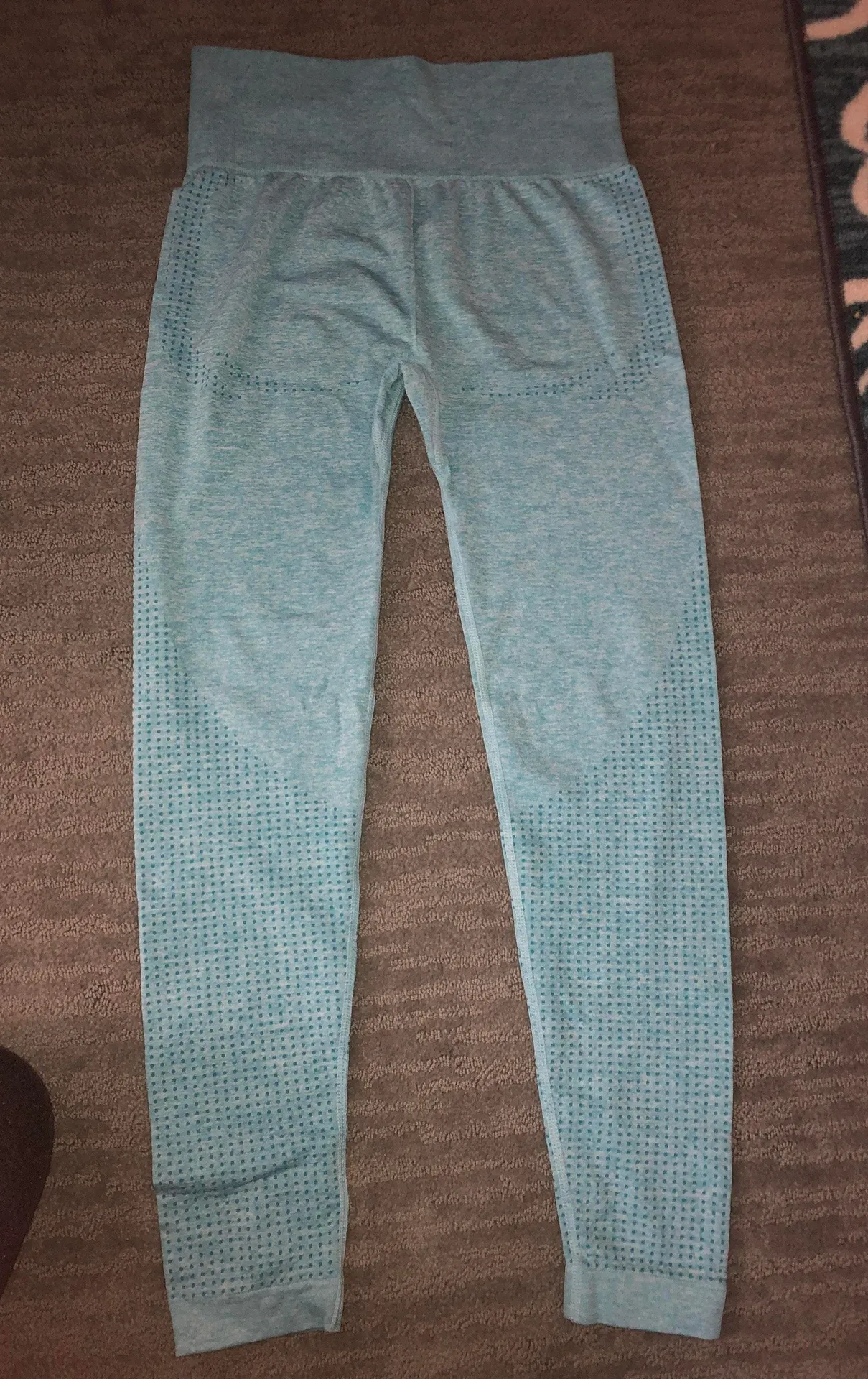 SheIn Blue Contouring Leggings - Image 3