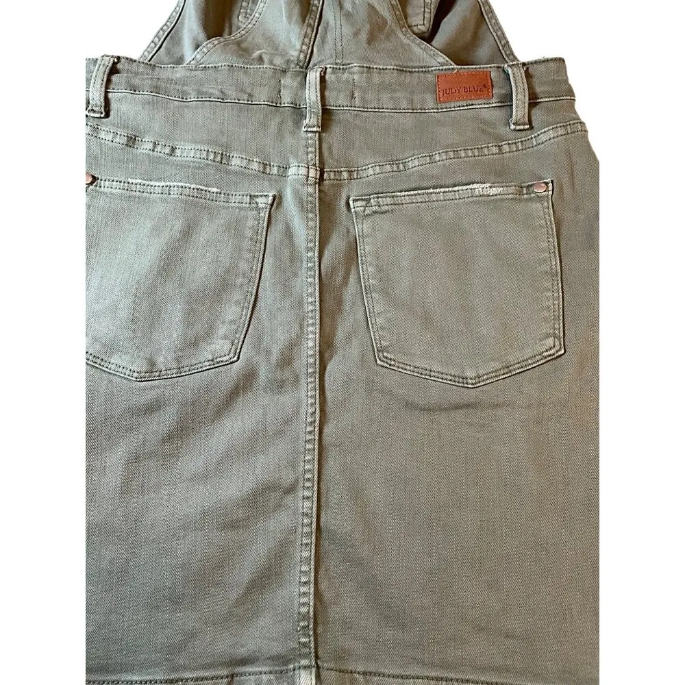 Judy Blue  light olive overall skirt XL STyle JB2822C Cotton Blend - Image 2