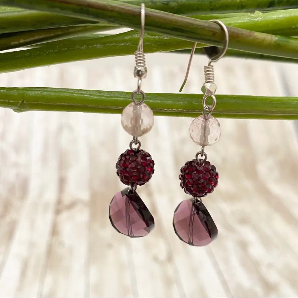 Handmade Crystallized Swarovski Elements Drop Earrings - Image 5