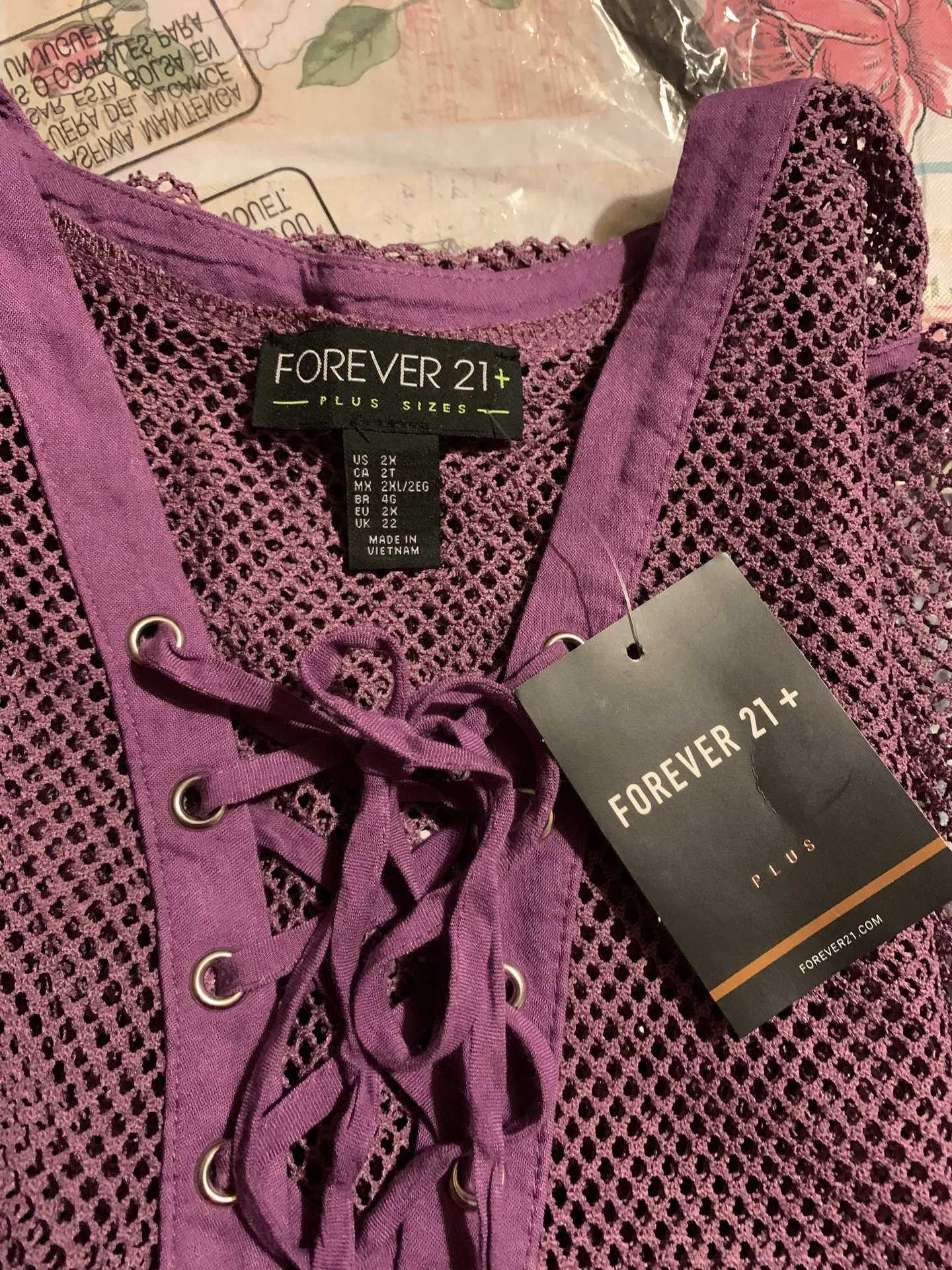 Purple Fishnet Top - Image 5