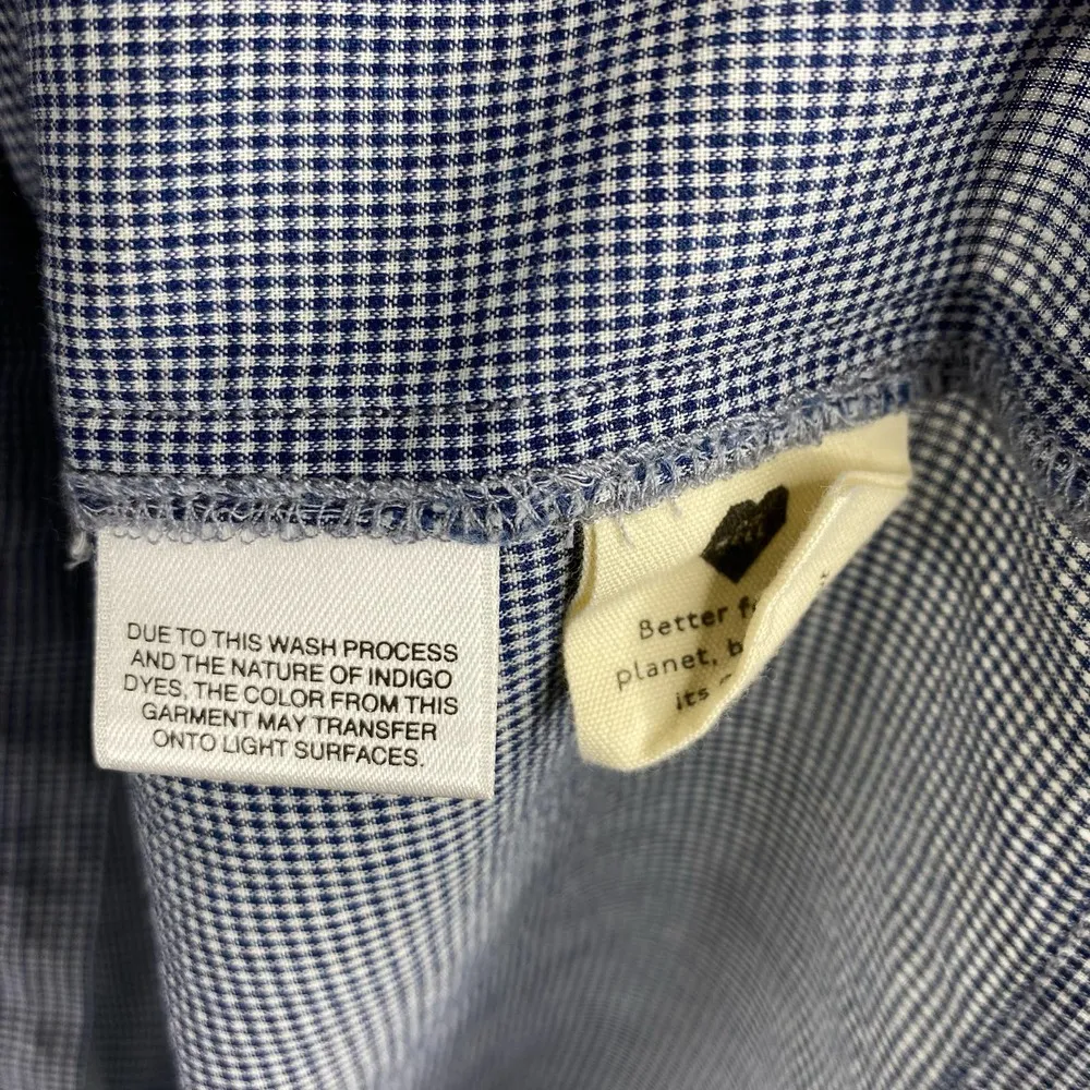 Madewell Womens Tie Front Popover Top Mini Gingham Short Sleeve Blouse size XXS - Image 9