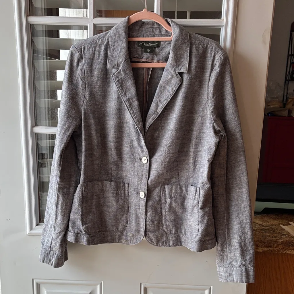 Eddie Bauer Charcoal Women's Suit Jacket - Image 4