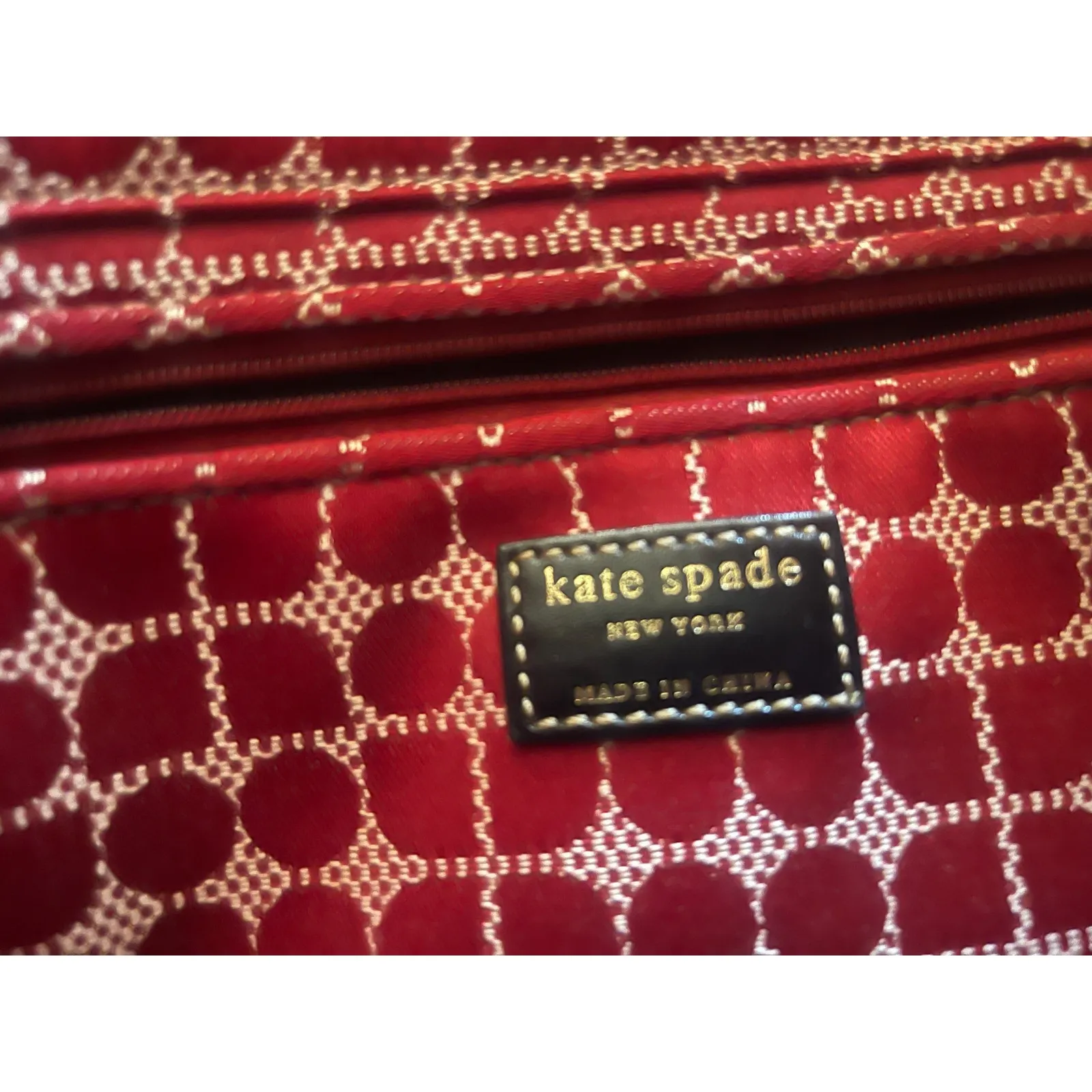 Kate Spade  New York Red Handbag Purse - Image 3