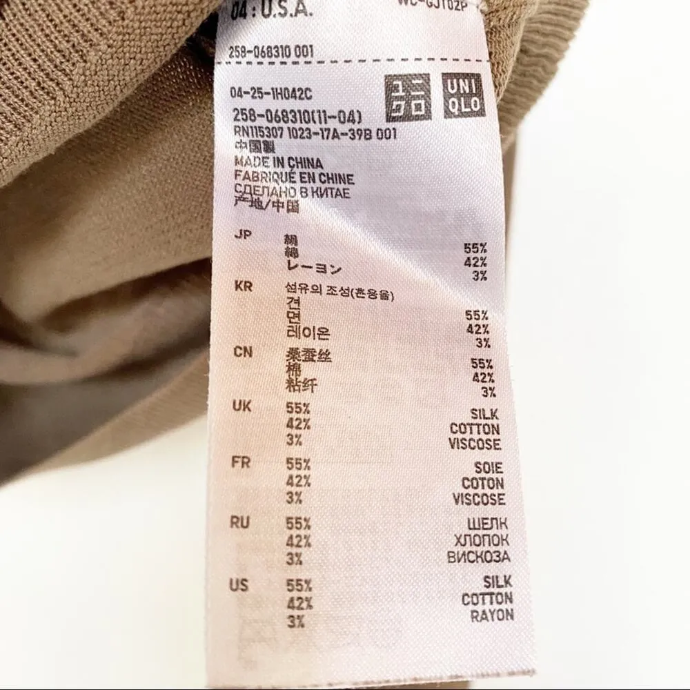 Uniqlo Silk Blend Lightweight Pullover Sweater Top Size XS - Image 5