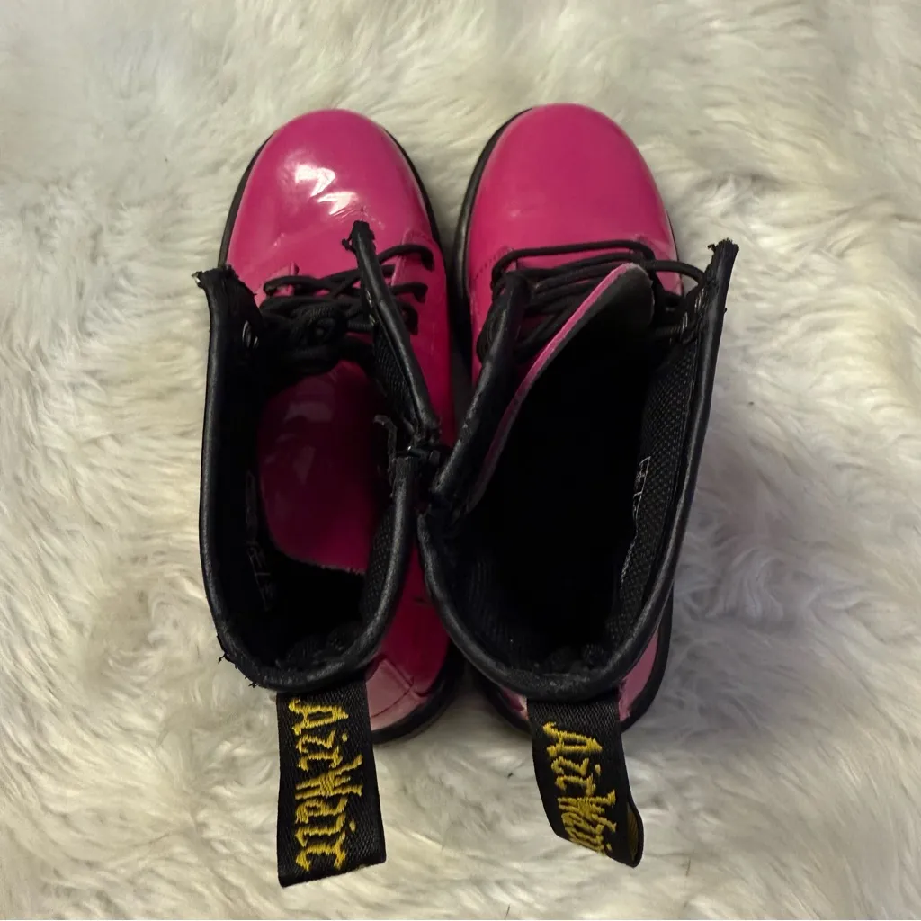 Dr. Martens  Delaney Patent Leather Combat Boots Size 5 - Image 5