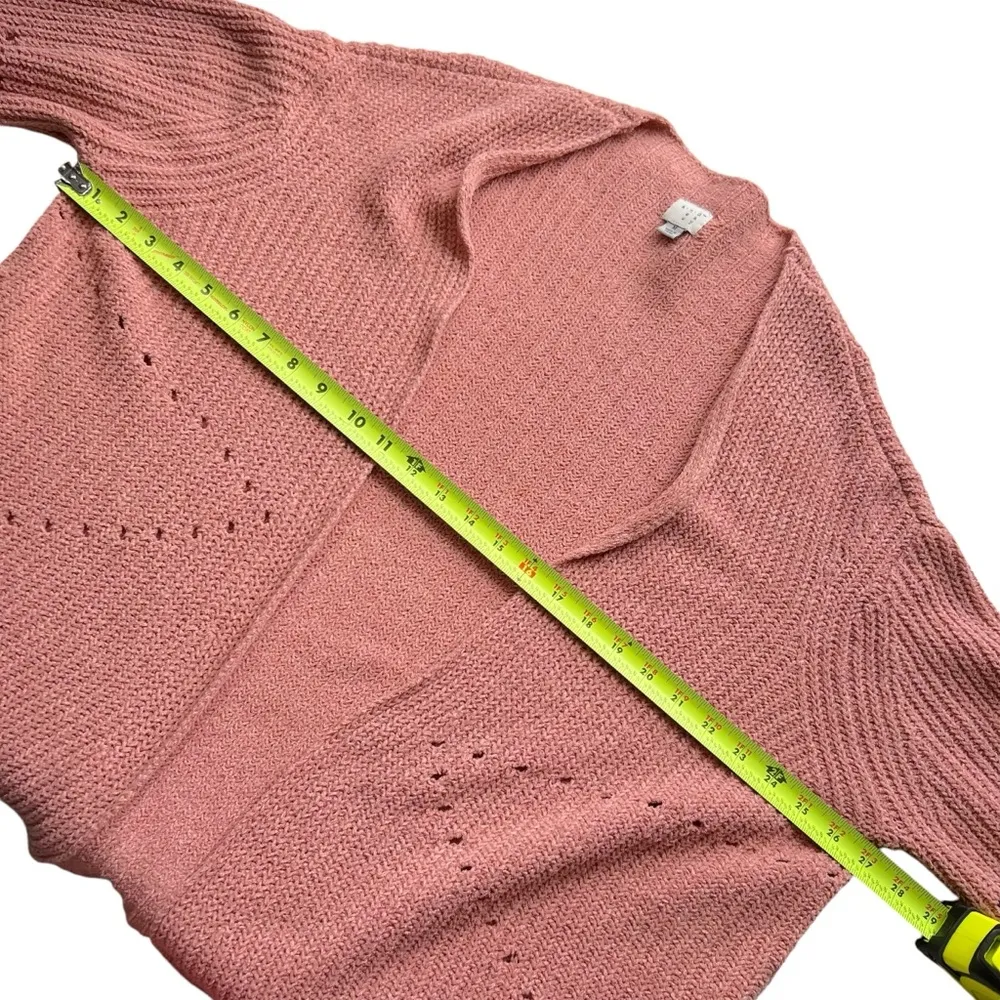 A New Day Pink Knit Open Front Cardigan - Image 6