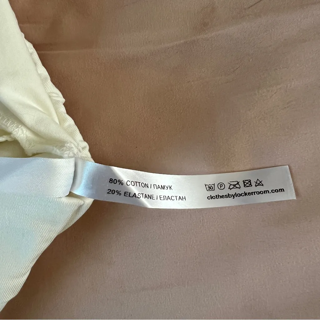 Locker Room White Drop Crotch Pleated Front With Side Pockets Cuffed Crop Size S - Image 13