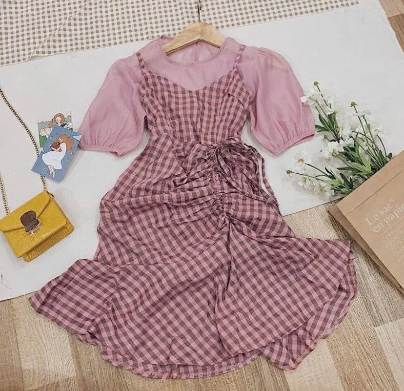 Set Top + Dress (15) Pink - Image 3