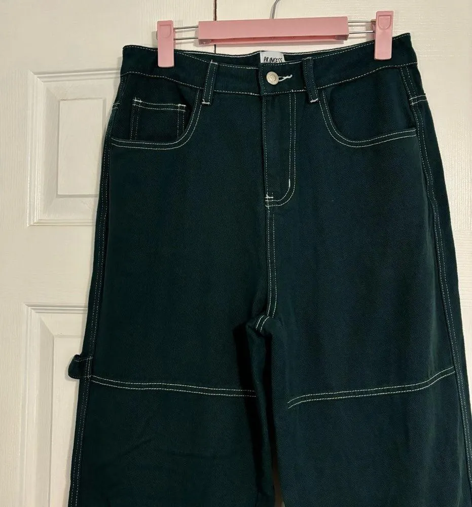 Princess Polly Copeland Jeans Green - Image 6