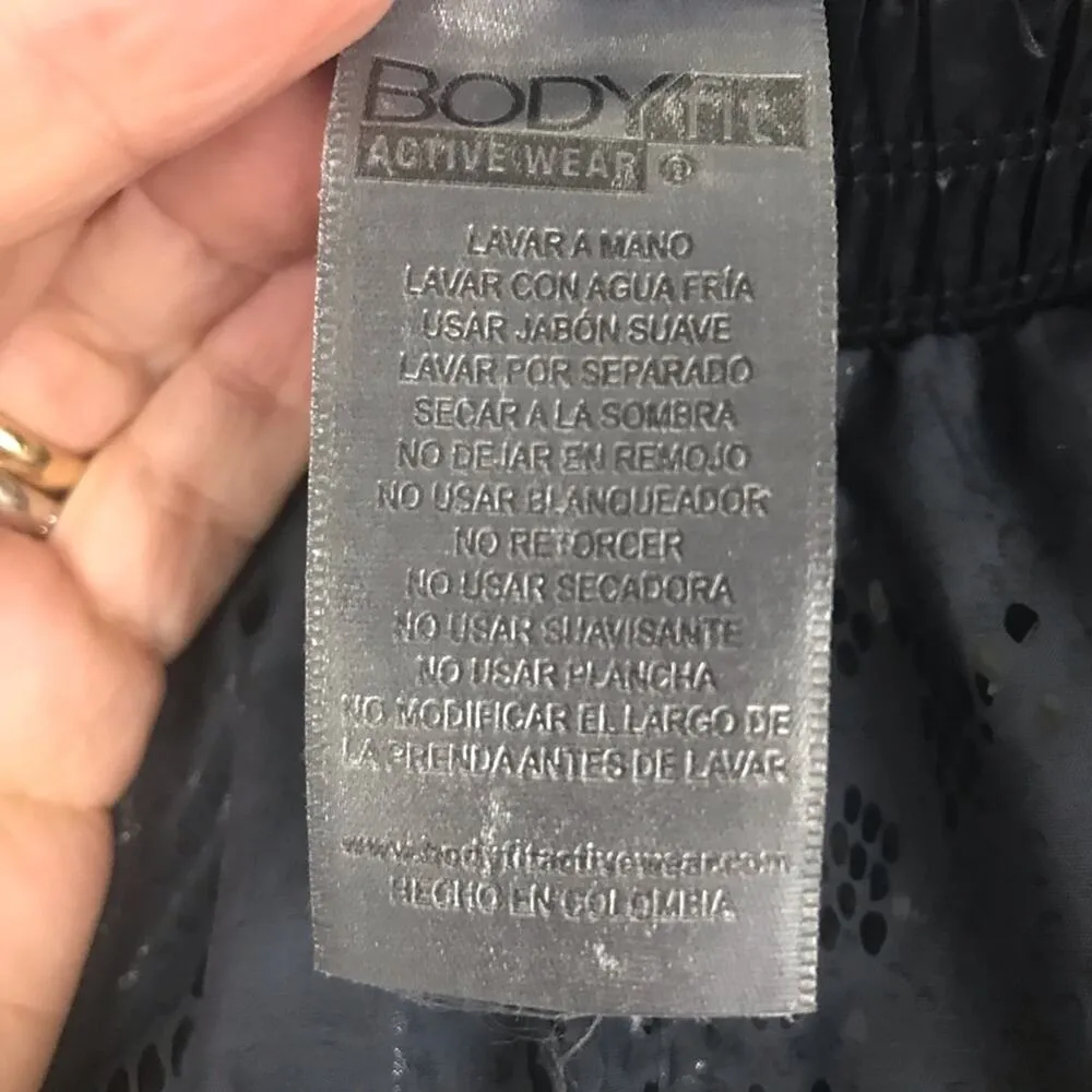 BodyFit Womens Track / Jogger Fitted cuff Pants Black Gray Size M - Image 6