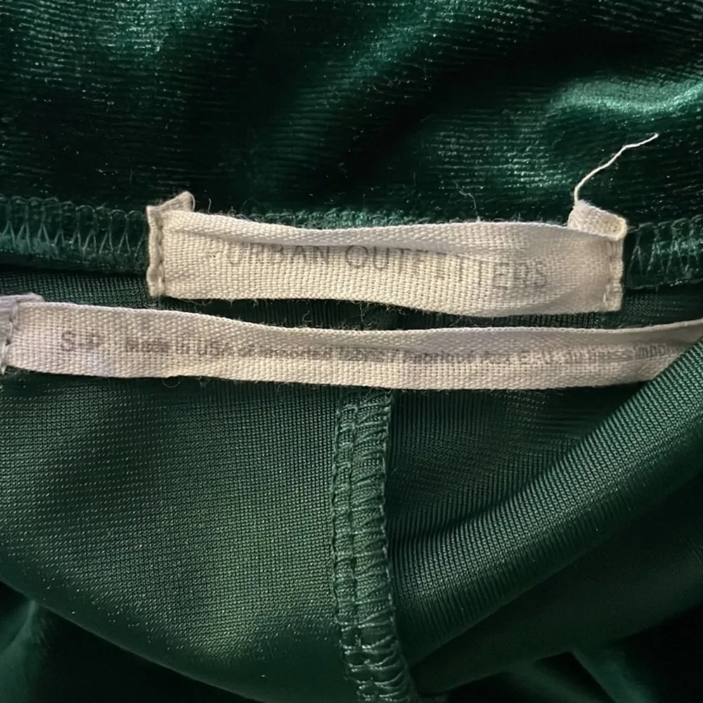 Urban Outfitters Hunter Green crush velvet off the shoulder mini dress - Image 4