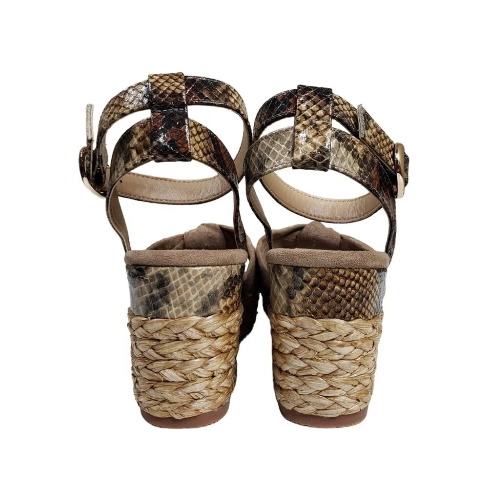 Vince Camuto Womens 9 Keedra Snake Embossed Platform Wedge Sandal NEW - Image 6