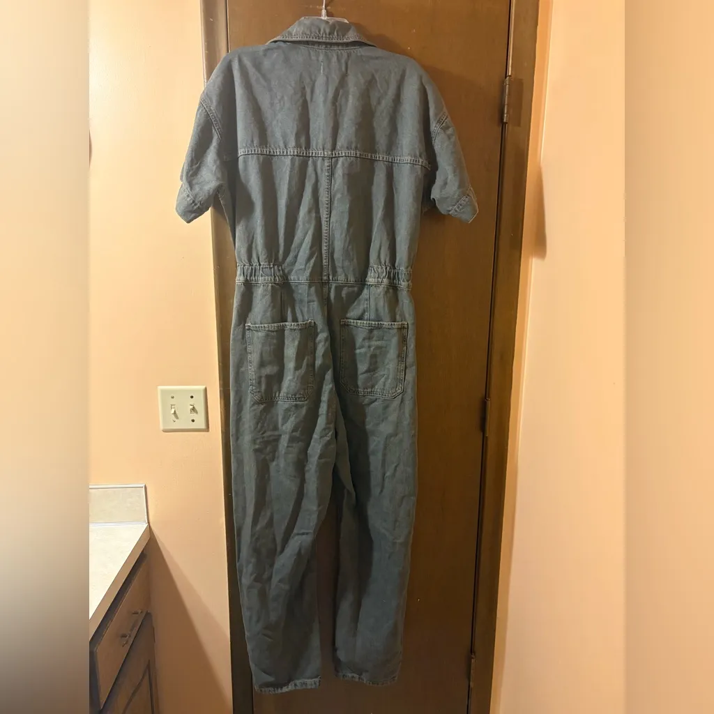 Free People Marci Relaxed Denim Utility Coveralls in Ian Indigo - Image 7