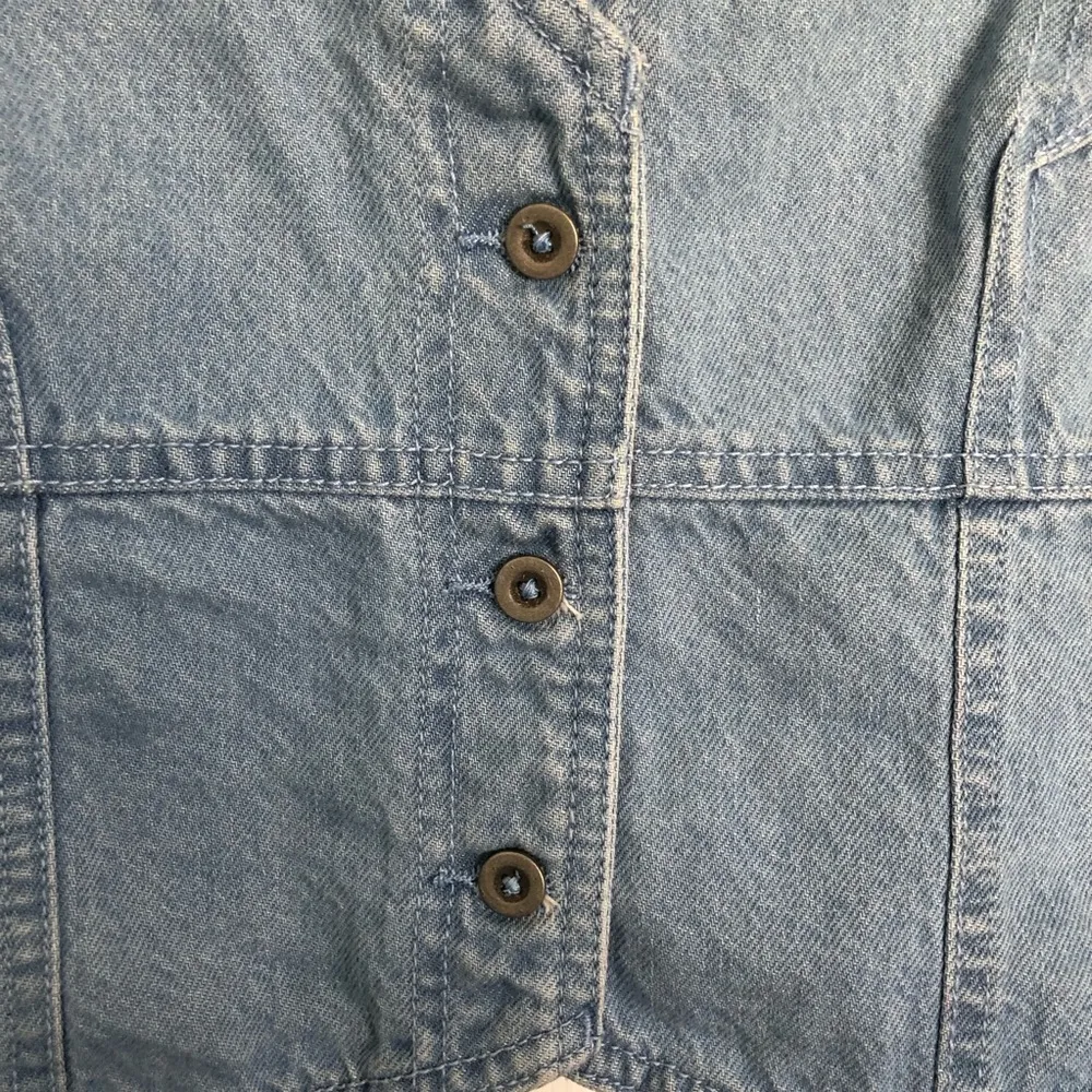 Free People Scout Light Wash Denim Set with Pleated Midi Skirt Size 10 - Image 8