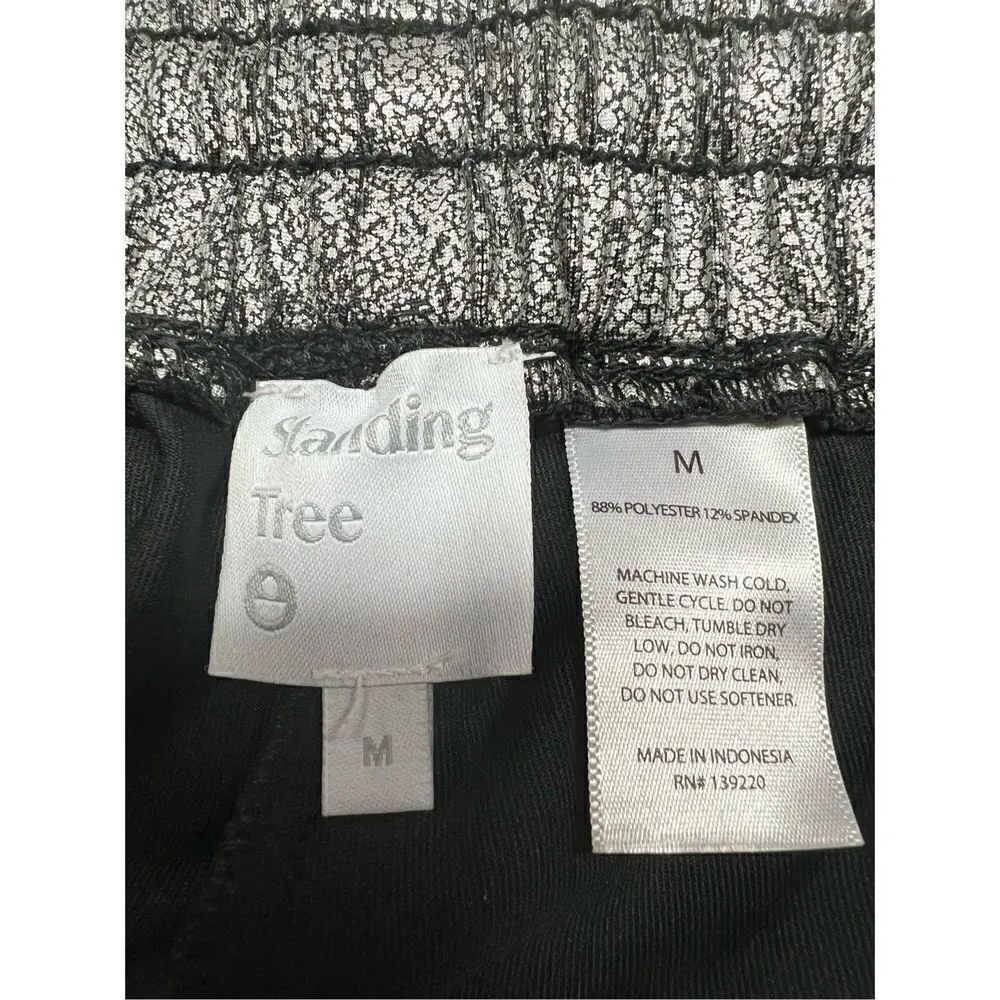 Standing Tree Athletic Pants Sz M * Silver/Black Womans Pants NWT Black Size M - Image 3