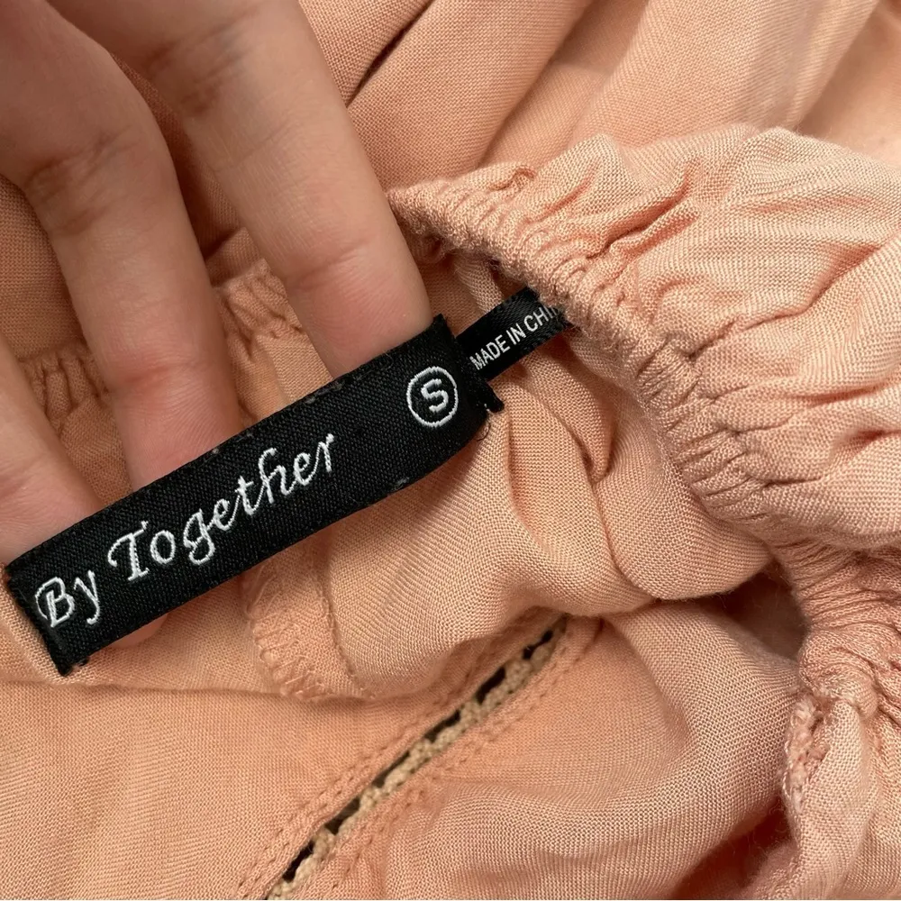 By Together Pink Halter Layered Dress Size Small - Image 3