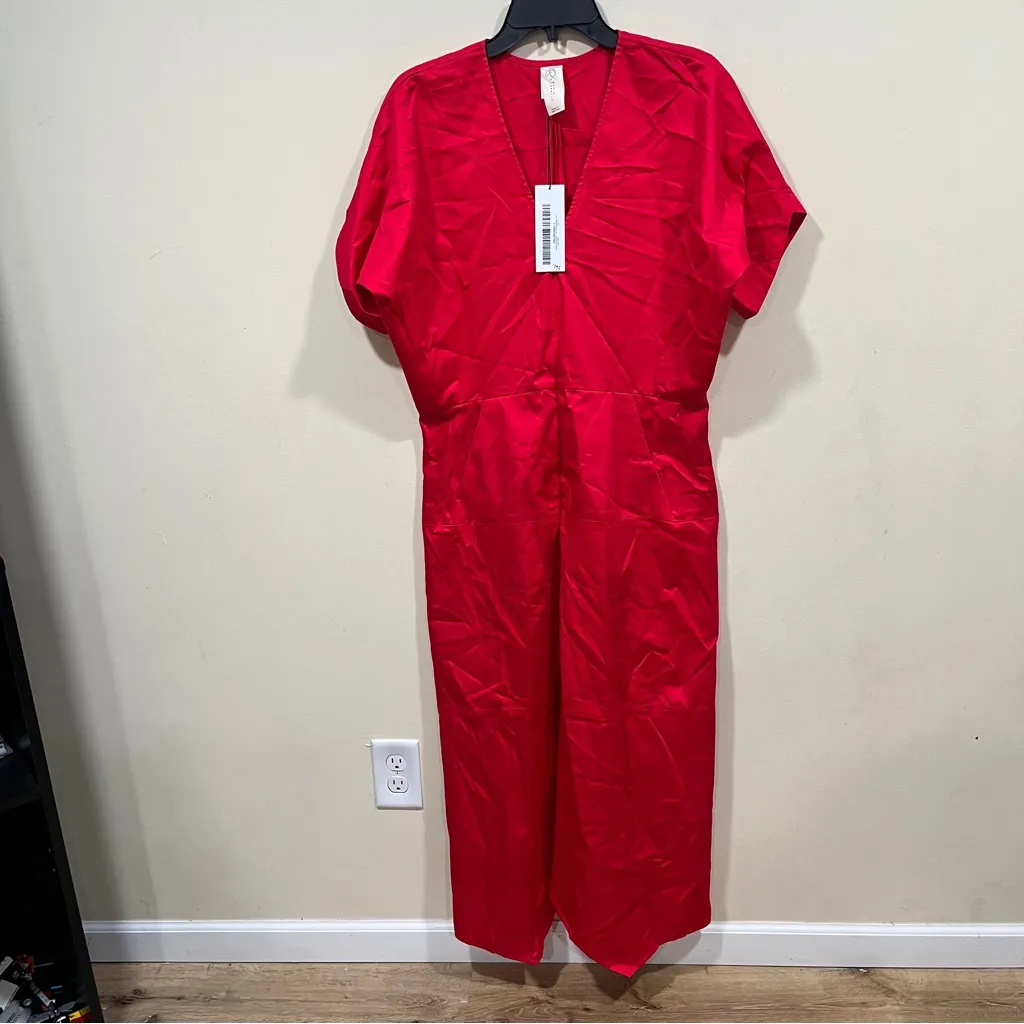 NWT Zero + Maria Cornejo Aissa Joi Cotton Broadcloth Dress red size 12 MSRP $795 - Image 11