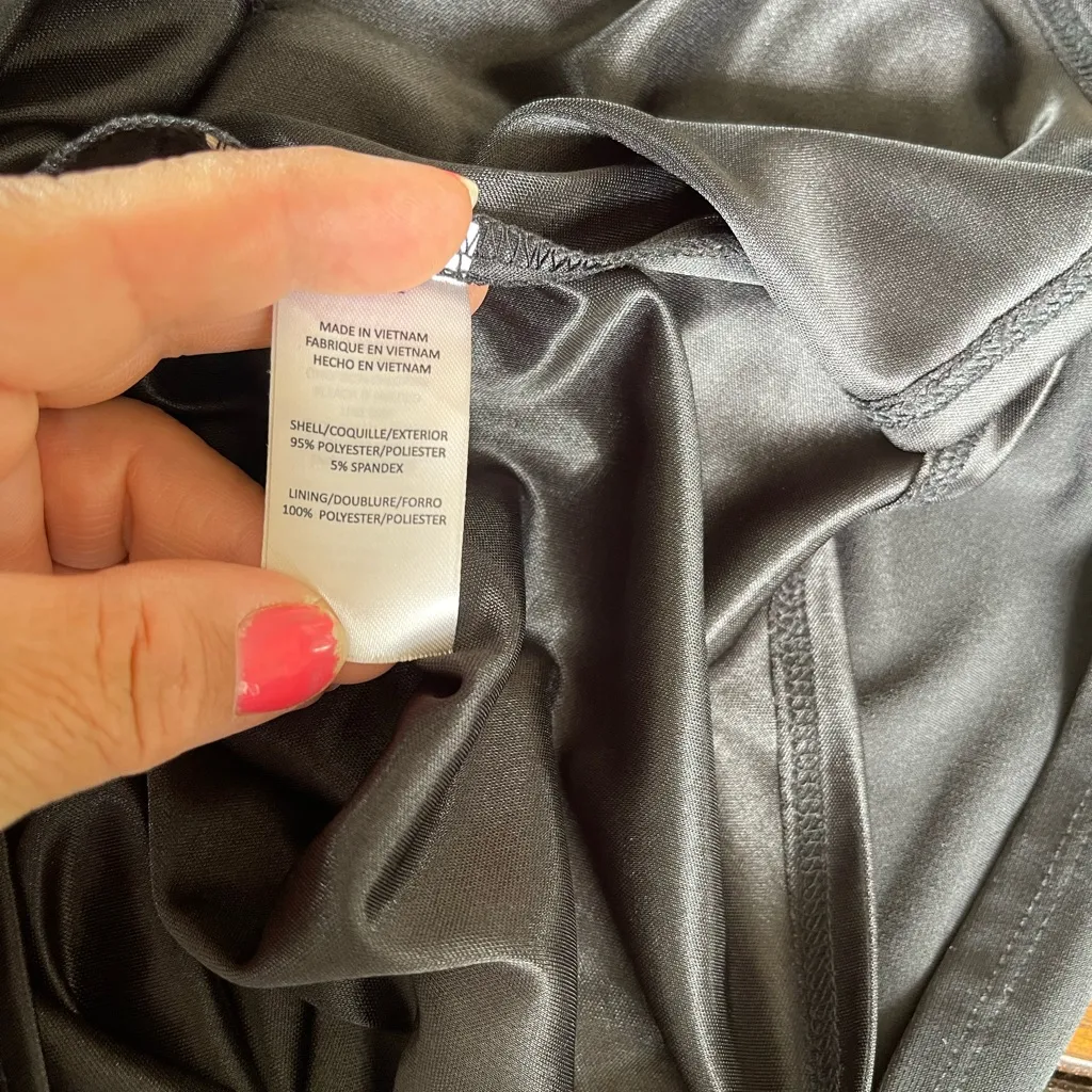 Vintage Laundry Black Beaded Cocktail Dress beaded hand cuffs - Image 9