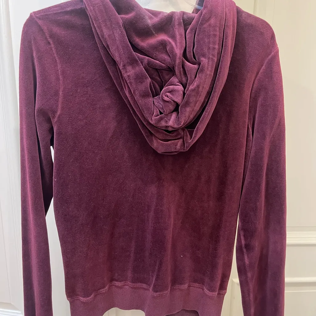 Juicy Couture Vintage Maroon Velour Jacket - Image 4