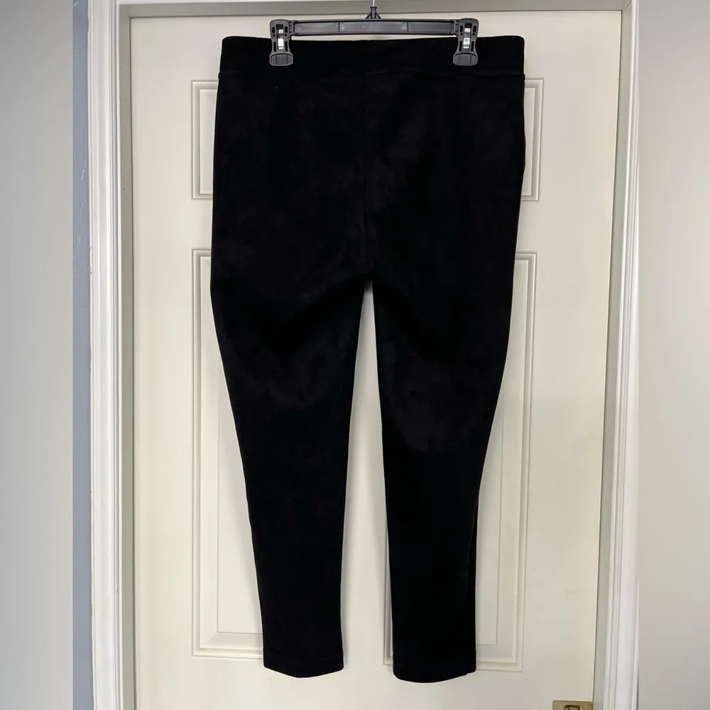 Tommy Hilfiger  Black Faux Suede Pull On‎ Pants - Image 6