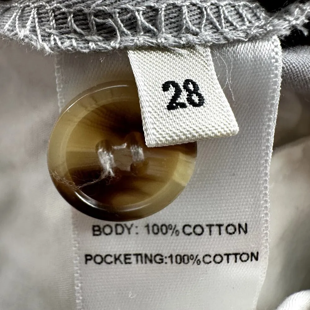 Totokaelo Archive Twill Pants 100% Cotton Flat Front Straight Leg Gray 28x29 Size 28 - Image 3