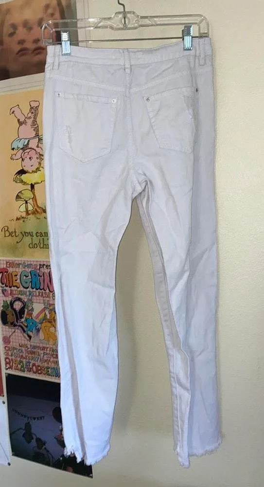 Forever 21 White Ripped Jeans - Image 2
