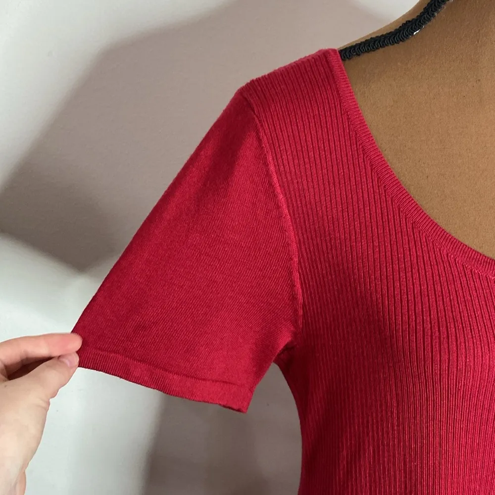 Torrid  Mini Sweater Skater Dress in red size 2X - Image 8