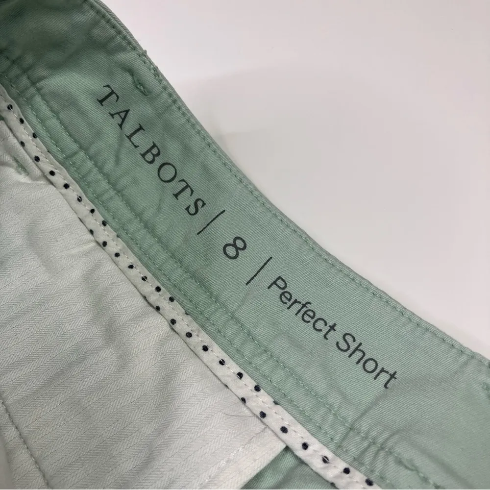 Talbots | Perfect Short Mint Green Cotton Womens 8 - Image 3