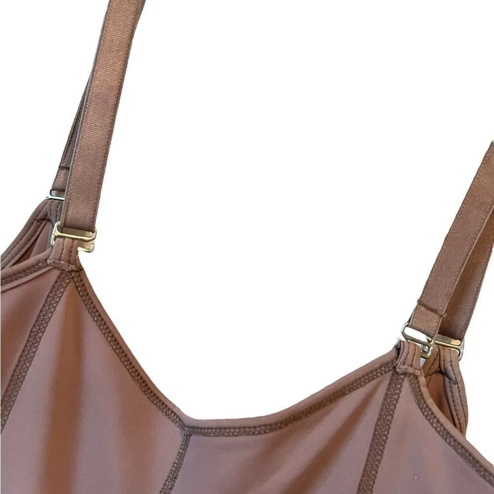 Fajate Fajas Tummy Control Shape Wear Shorts Bodysuit Brown Size L - Image 5