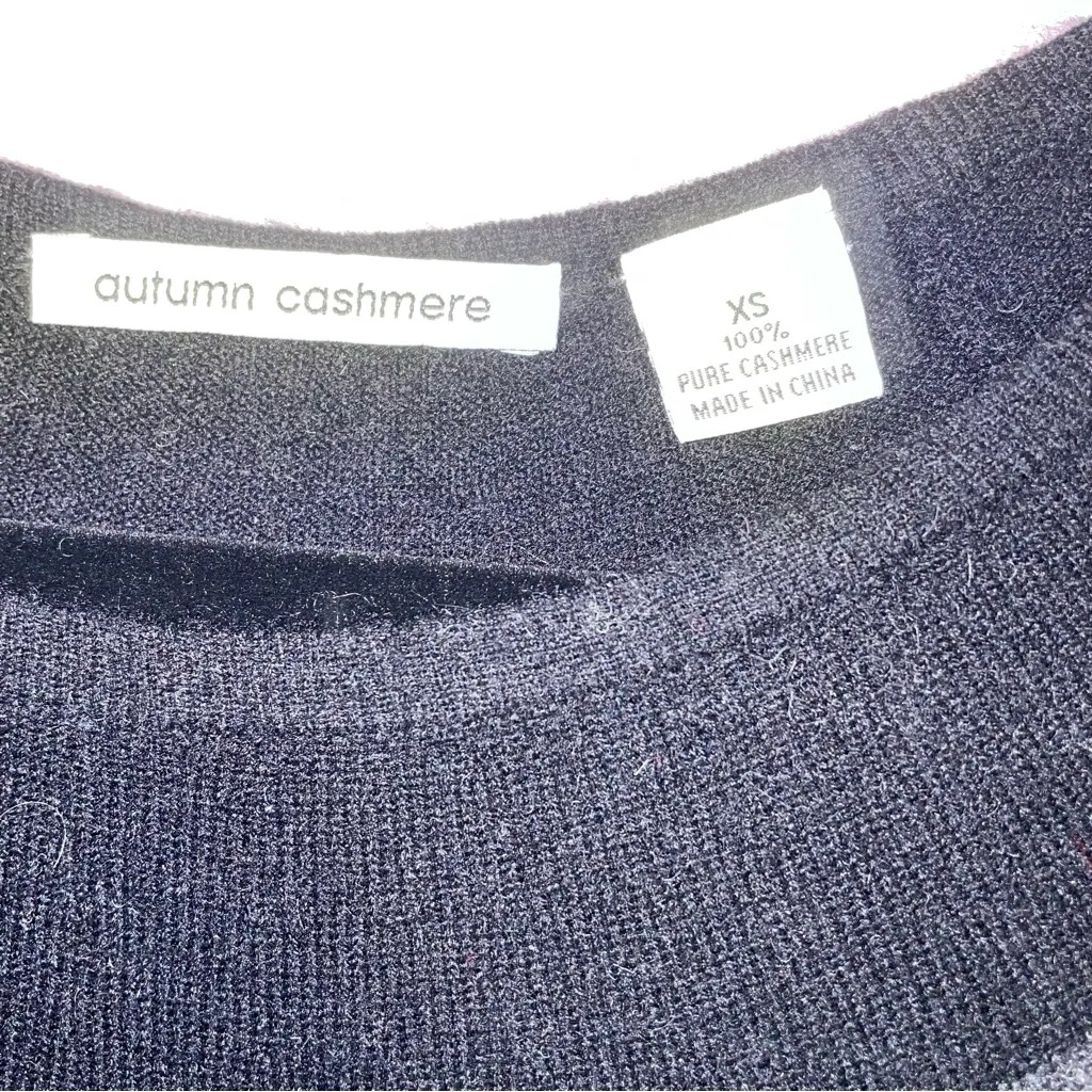 Autumn Cashmere Poncho Topper Sweater Women Size XS ColorBlock Contemporary - Image 3