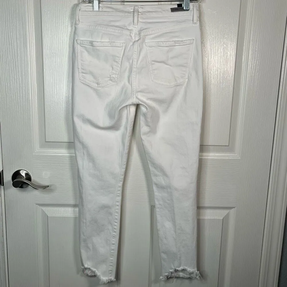 COH Citizens of Humanity Rocket Crop High Rise White Jeans Sz 28 Distressed - Image 6
