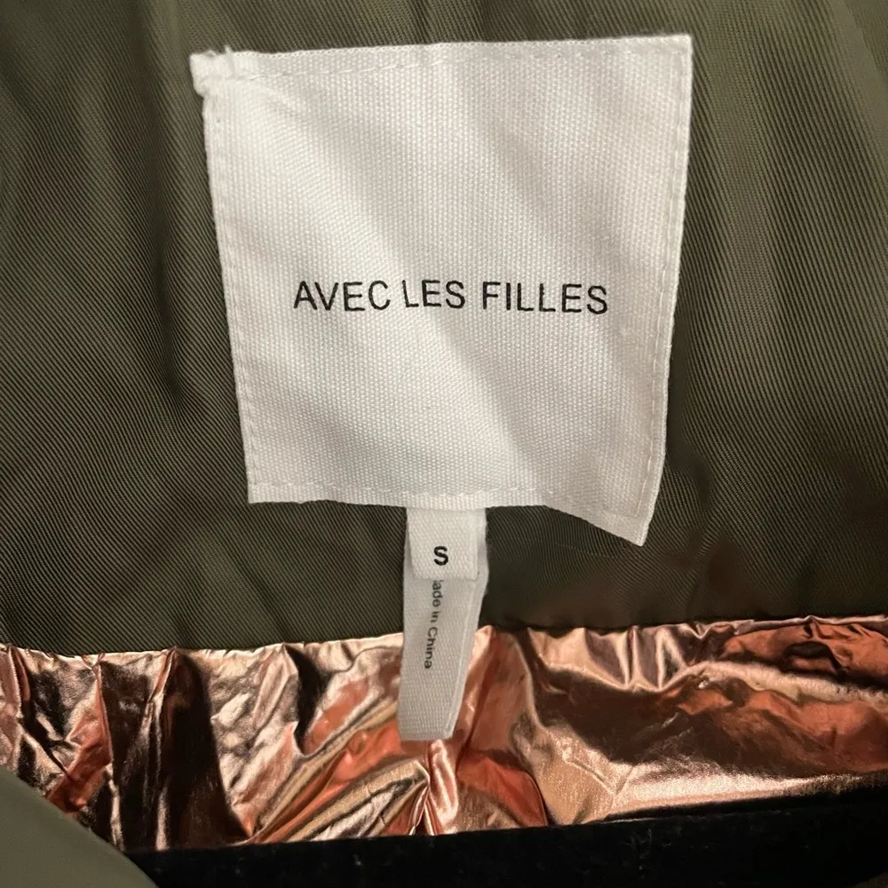 NEW Avec Les Filles Water Resistant Trench Coat Army Green, Lined Size S - Image 6