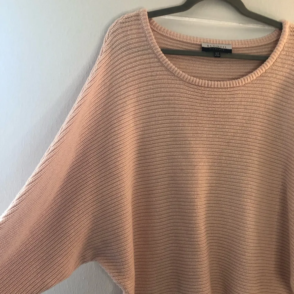 Eloquii Sweater Pink Cropped Dolman Sleeve Ribbed Sweater Sz 18/20 (2X) EUC - Image 5