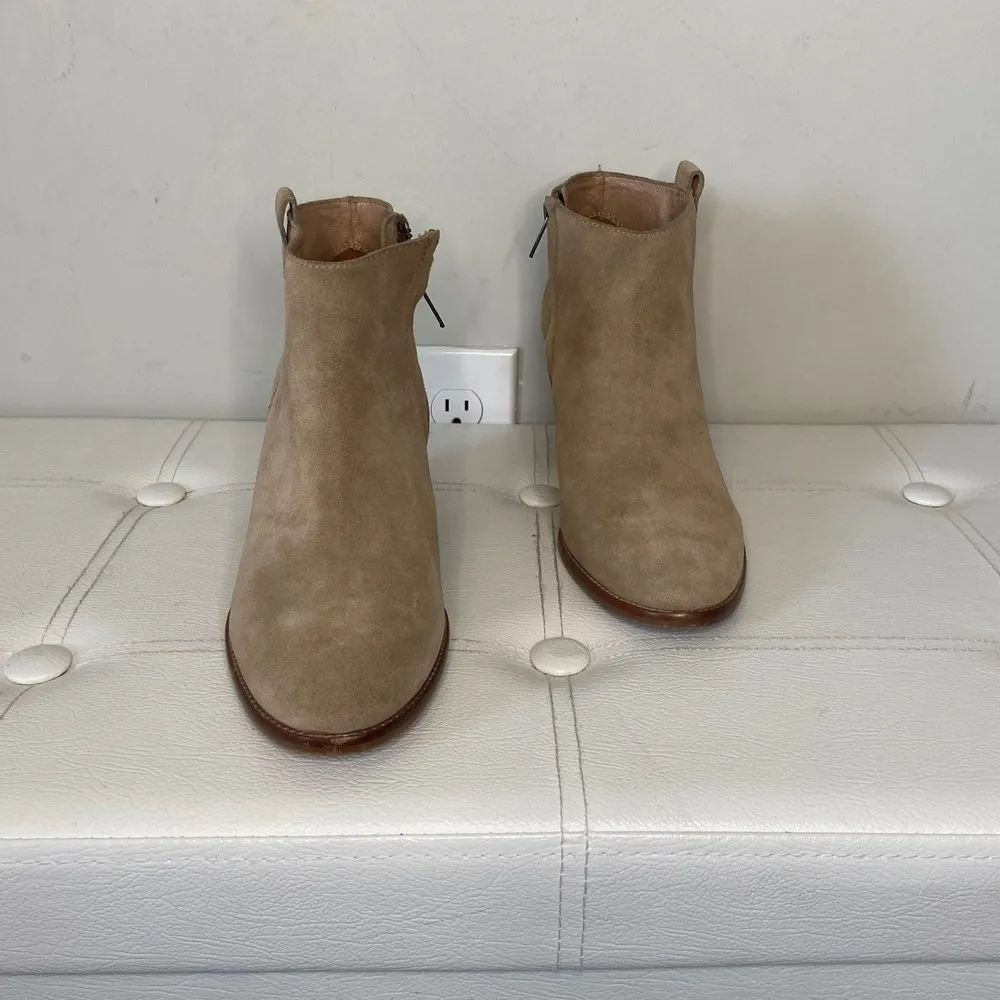 Madewell The Billie Boot Suede Otter Tan Ankle Bootie Size 9.5 E0192 - Image 2