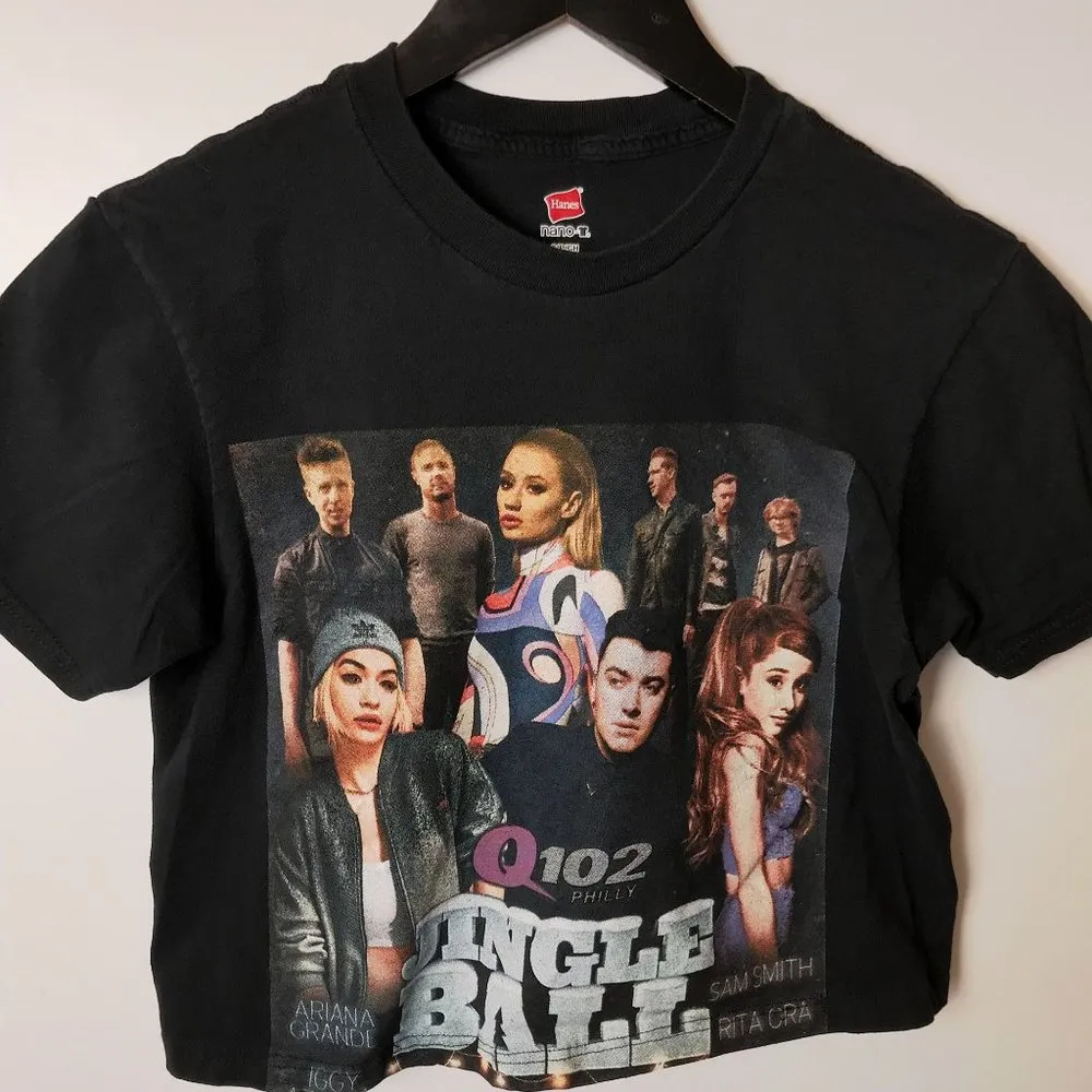 Q102 Philly Jingle Ball T Shirt Black Extra Small XS Artists Singers - Image 5