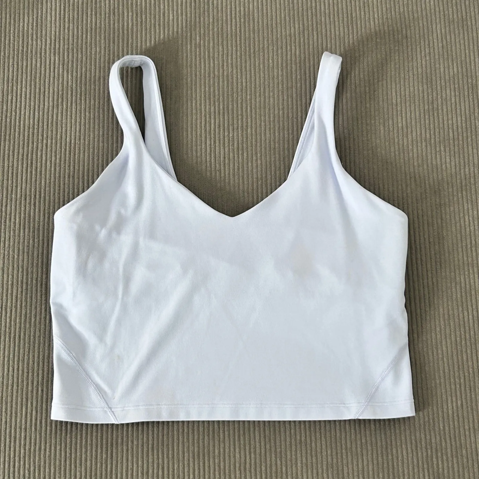 Lululemon Align Tank Top Lilac Smoke Size 10 V Neck Cropped Nulu Fabric W1DUDS - Image 6