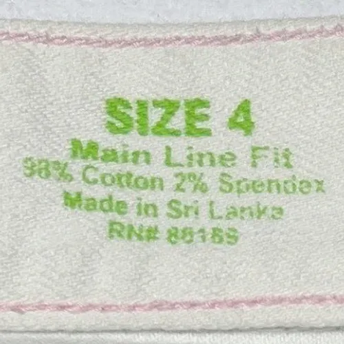 Lilly Pulitzer White Denim Jeans Main Line Fit Size 4 Stretch EUC - Image 8