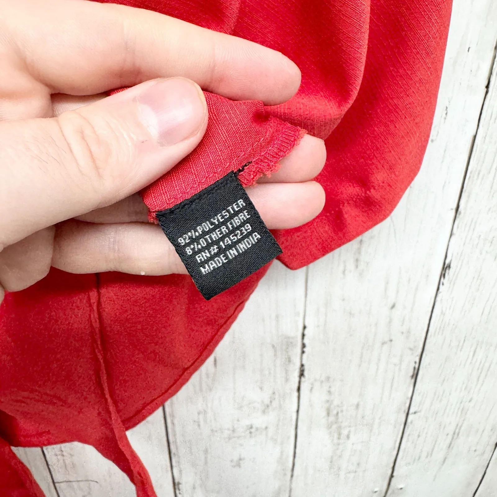 Style Envy Blouse Women Size Medium Red V - Image 4