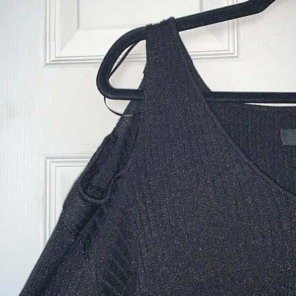 Ashley Stewart Cold Shoulder Sweater Black Size 22 - Image 3