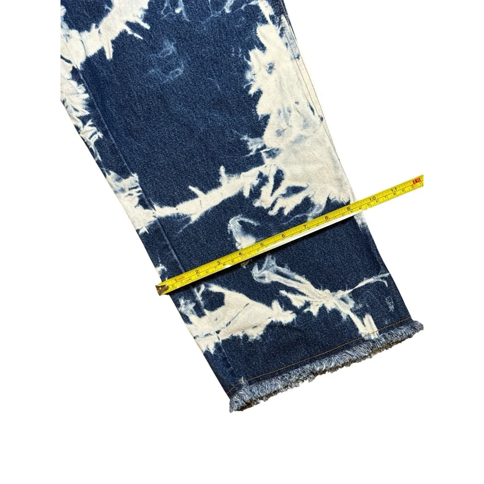 Kyoto Kasuals EST. 1996 Vintage Y2K Denim Bleach Wash Cropped Capri Size 9/10 Blue - Image 8