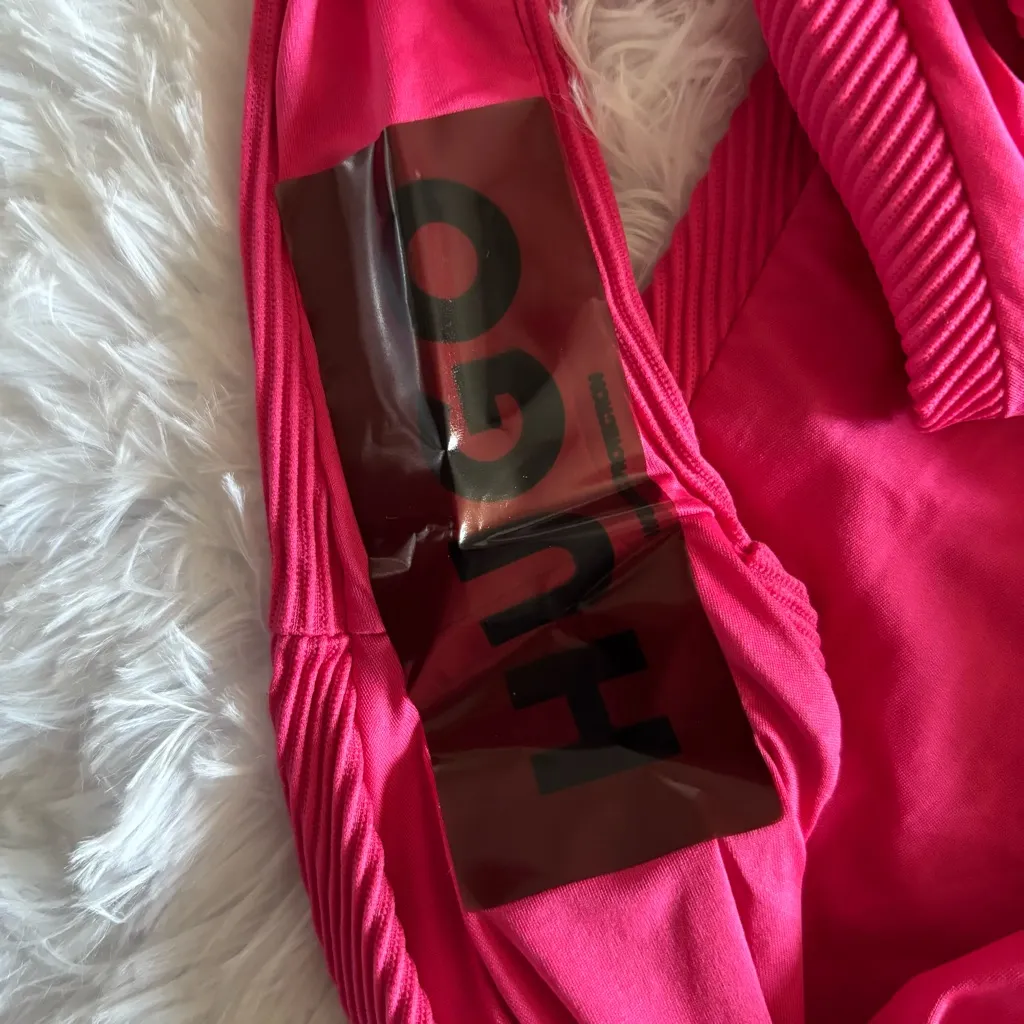 Hugo Boss Pink One-Piece Swimsuit - Image 4