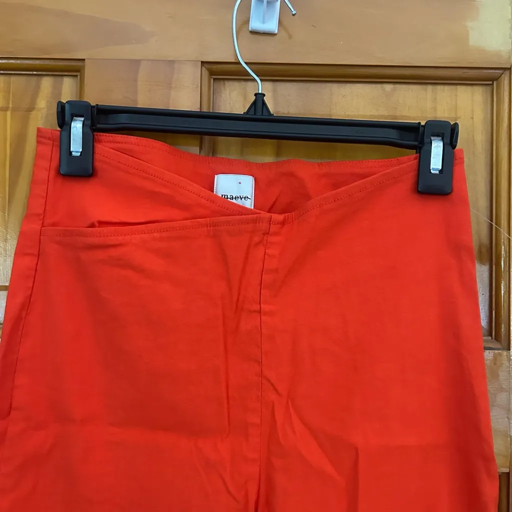 Maeve By Anthropologie Women’s Cropped Linen Stretchy Pants Sz 4 NWT - Image 2