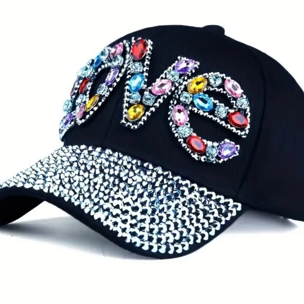 Women’s Love Baseball Hat NWT Black - Image 2