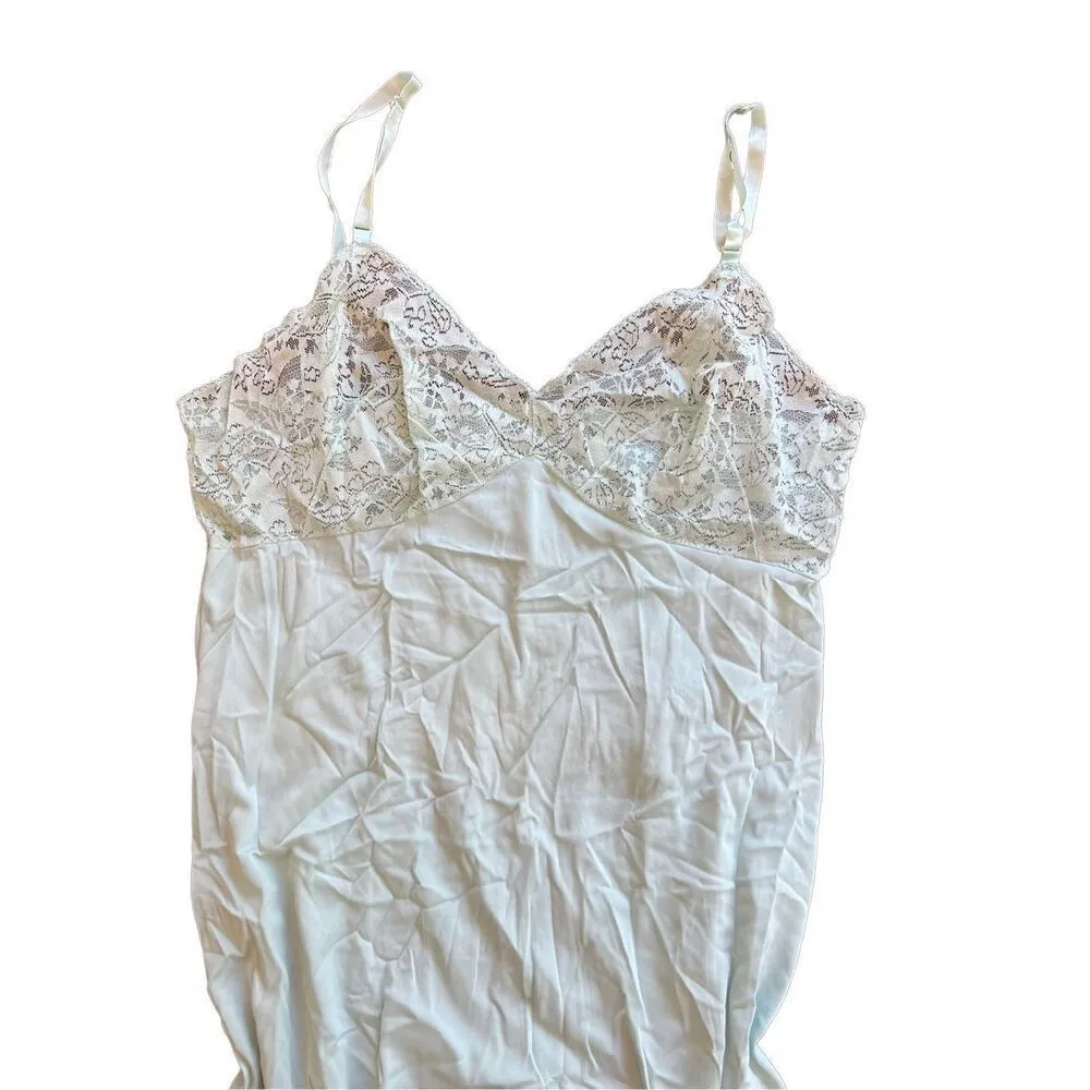 Vintage VASSARETTE JR Munsingwear NYLON Tricot Mini Slip Babydoll Lace - Image 2