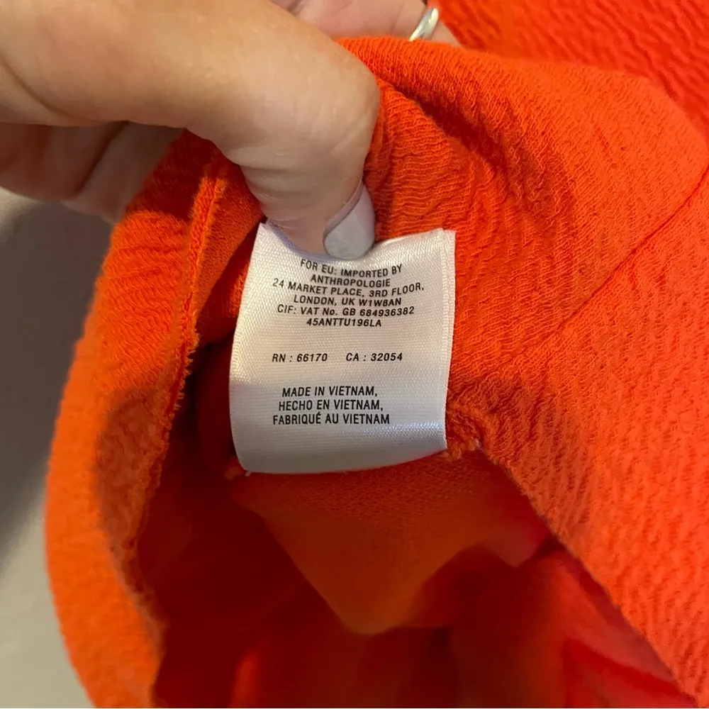 Anthropologie Postmark Cascata orange ruffled back peplum top - Image 10