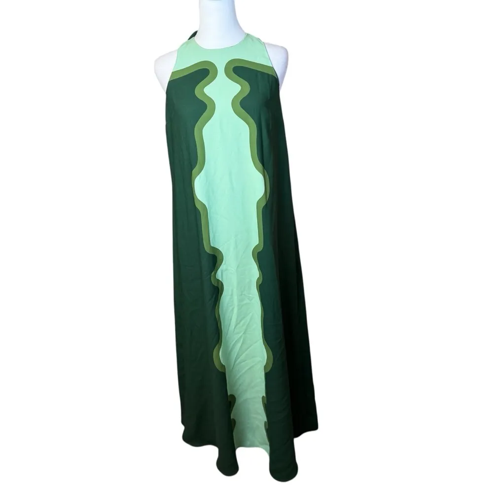 Tuckernuck Sea Grove Portia Dress XXS Designer Boho Chic Green Wedding Guest - Image 7