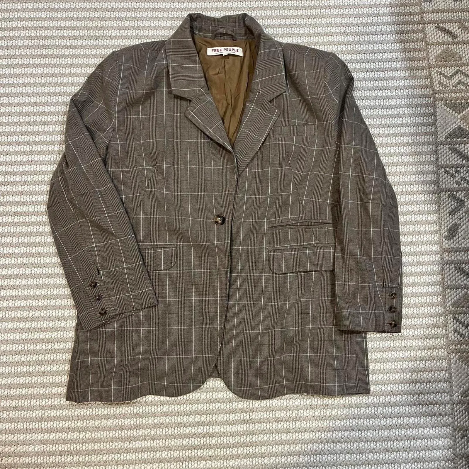 Free People Paper Cut Pinstripe Blazer - Image 8