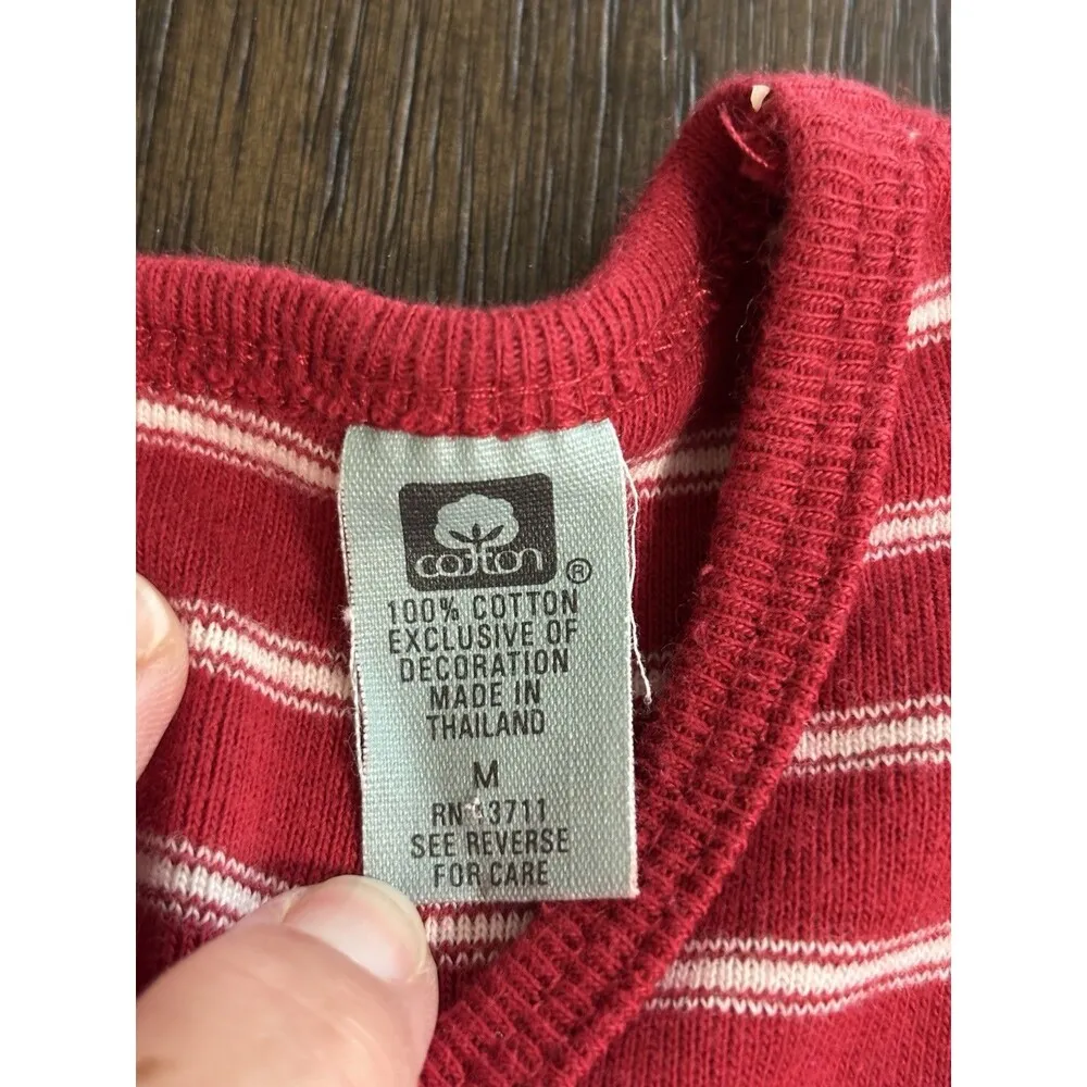 USA Flag Shirt Dress Red Striped Size M Dress Short Sleeves Stretch 100% Cotton - Image 7