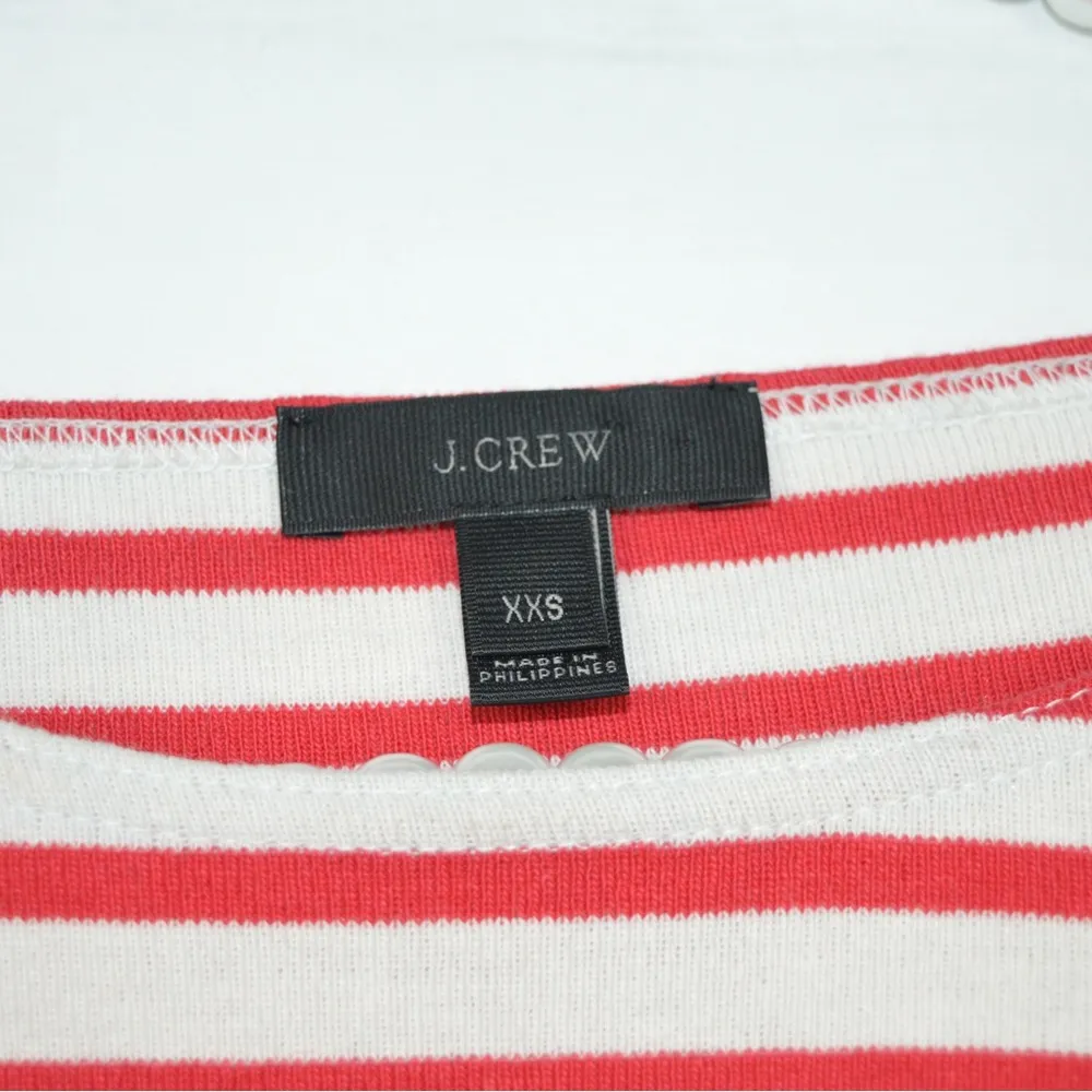 J.Crew | Red White Strip Long Bell Sleeve Blouse Shirt Women’s Size XXS - Image 9