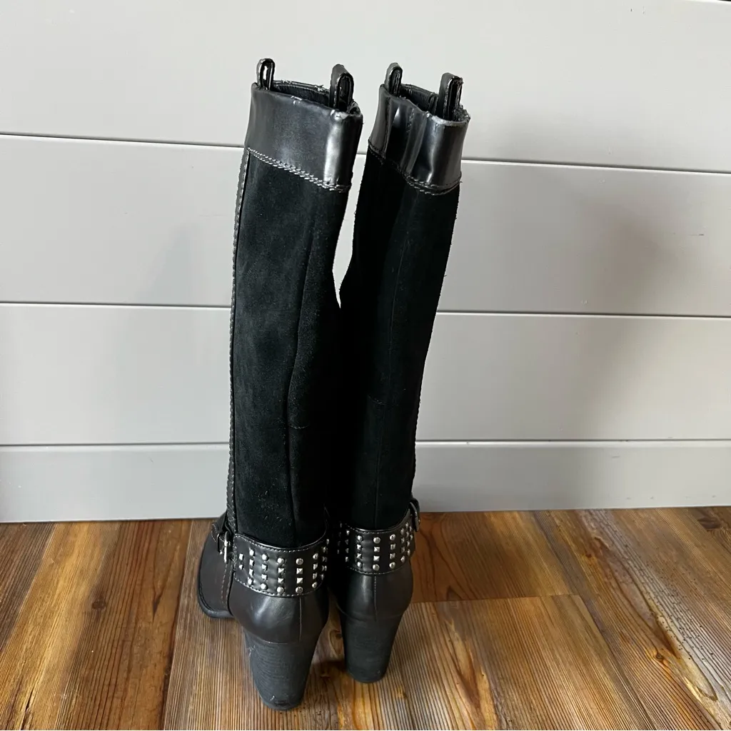 Naturalizer Women's Glassy Tall Leather Suede Heeled Boot Size 7.5 #B1815A - Image 5